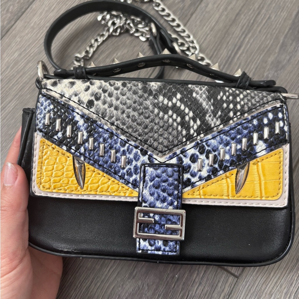 Stylish Black and Yellow Designer Bag